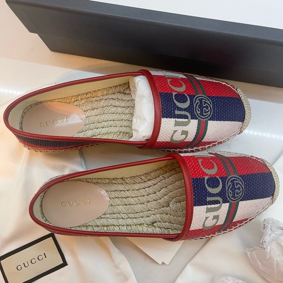 Gucci Sylvie Logo Canvas Espadrilles - Picture 6 of 9